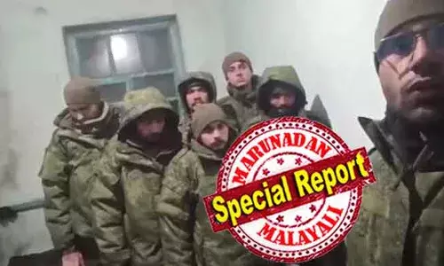 തളര്‍ന്നാല്‍ ബുള്ളറ്റുകള്‍ ശരീരത്തില്‍ തുളഞ്ഞു കയറും; റഷ്യയില്‍ ഇന്ത്യന്‍ യുവാക്കളെത്തിയത് വ്യാജ റിക്രൂട്ട്മെന്റിലൂടെ; റഷ്യ-യുക്രൈന്‍ യുദ്ധത്തില്‍ സൈനിക വൃത്തി, അടിമകളെ പോലെ 15 മണിക്കൂര്‍ ജോലി!