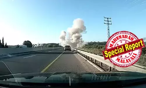 മിസൈല്‍ മഴ പെയ്യിച്ച് ഹിസ്ബുള്ളയും; അന്‍പതോളം റോക്കറ്റുകള്‍ വടക്കന്‍ ഇസ്രായേലില്‍ വീണു; അനേകം കെട്ടിടങ്ങള്‍ തകര്‍ന്നു; തിരക്കേറിയ ഇസ്രായേല്‍ ദേശീയപാതയില്‍ മിസൈല്‍ വീണ ദൃശ്യങ്ങള്‍ പുറത്ത്; പരിഭ്രാന്തരായി ഇസ്രയേലികളും