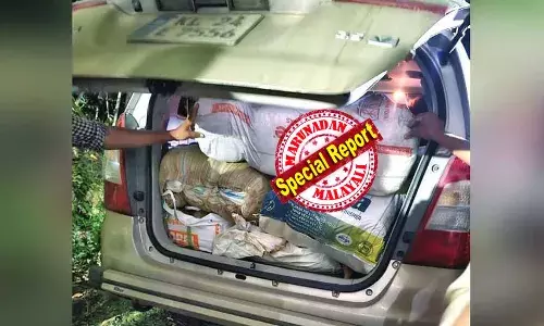 അതിർത്തി ചെക്ക്‌പോസ്റ്റ് വഴി ചീറിപ്പാഞ്ഞ് ആഡംബര കാറുകൾ; ബാരിക്കേഡ് കണ്ട് വാഹനം തിരിച്ച് വിട്ട പ്രതികളെ പിന്തുടർന്ന് പോലീസ്; പിടിച്ചെടുത്തത് 200 കിലോ കഞ്ചാവ്