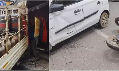 ആറ്റിങ്ങലിൽ നിയന്ത്രണം വിട്ട ഗ്യാസ് പിക്കപ്പ് വാൻ കാറിലും ബൈക്കിലും ഇടിച്ചു; ശേഷം കടയിലേക്ക് ഇടിച്ചു കയറി; അപകടത്തെ തുടർന്ന് ദേശീയ പാതയിൽ ഗതാഗത തടസ്സം