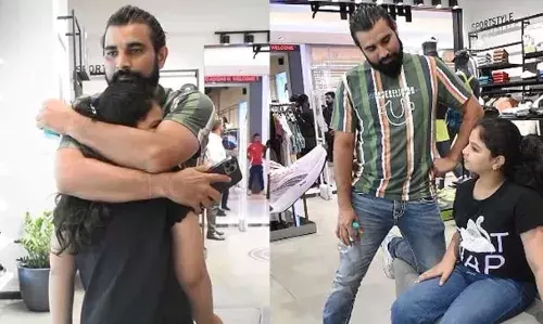 വീണ്ടും അവളെ കണ്ടപ്പോള്‍ സമയം നിലച്ചുപോയി; നീണ്ട ഇടവേളയ്ക്ക് ശേഷം മകളെ കണ്ടുമുട്ടിയതിൻ്റെ  ദൃശ്യങ്ങൾ പങ്കുവെച്ച് മുഹമ്മദ് ഷമി