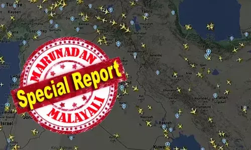 ഇറാന്‍ മിസൈല്‍ അയച്ച വാര്‍ത്ത പുറത്ത് വന്നപ്പോള്‍ ഏറ്റവും പരിഭ്രാന്തിയുണ്ടായത് എയര്‍ലൈനുകള്‍ക്ക്; ഞൊടിയിടയില്‍ നൂറുകണക്കിന് വിമാനങ്ങള്‍ പശ്ചിമേഷ്യന്‍ ആകാശമൊഴിഞ്ഞതിന്റെ കൗതുകമുണര്‍ത്തുന്ന ഫ്ലൈറ്റ് മാപ്പ് പുറത്ത്