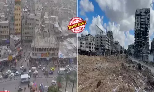 ഇസ്രയേലിന്റെ തിരിച്ചടിയില്‍ ഒരുവര്‍ഷത്തിനിടെ ഗസ്സ തകര്‍ന്നുതരിപ്പണമായി; 66 ശതമാനത്തോളം കെട്ടിടങ്ങളും തകര്‍ന്നു; ലക്ഷക്കണക്കിന് പേര്‍ പലായനം ചെയ്തു; 40,000ത്തിലേറെ പേര്‍ക്ക് ജീവന്‍ നഷ്ടമായി; ആക്രമണത്തിന് മുന്‍പും പിന്‍പുമുള്ള ഉപഗ്രഹ ചിത്രങ്ങള്‍ പുറത്ത്