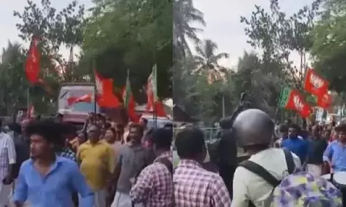 ഹരിയാന തിരഞ്ഞെടുപ്പ് വിജയത്തിന്റെ ആഹ്ലാദ പ്രകടനത്തിനിടെ കോഴിക്കോട് ബി.ജെ.പി പ്രവര്‍ത്തകനെ ലോറിയിടിച്ചു