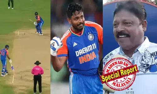 വാട്ട് എ ഷോട്ട്! രവി ശാസ്ത്രിയെ പോലും അമ്പരപ്പിച്ച സിക്‌സ്; റിഷാദ് ഹുസെനെ നിലം തൊടീക്കാതെ പറത്തിയത് അഞ്ച് തവണ; ചെറുപ്പം മുതലേ സഞ്ജു കളിച്ച് പഠിച്ചത് ഈ ശൈലിയാണെന്ന് അച്ഛന്‍ സാംസണ്‍