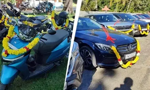 മെഴ്സിഡസ് ബെൻസ് ഉൾപ്പെടെ 28 കാറുകളും 29 ബൈക്കുകളും; ജീവനക്കാർക്ക് ദീപാവലി സമ്മാനം നൽകി ഞെട്ടിച്ച് ചെന്നൈ കമ്പനി