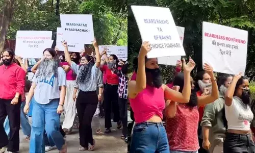 താടി ഉണ്ടെങ്കിൽ പ്രണയമില്ല; താടിക്കാരെ വേണ്ട ക്ലീൻ ഷേവ് ചെയ്ത കാമുകന്മാരെ മതി; പ്ലക്കാർഡുകളുമായി സ്ത്രീകൾ തെരുവിലിറങ്ങി; സംഭവം മധ്യപ്രദേശിൽ