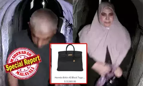 തുരങ്കത്തിലും ആഡംബരത്തിന് കുറവില്ല; രക്ഷപെടുമ്പോള്‍ സിന്‍വറിന്റെ ഭാര്യയുടെ കൈയിലുള്ളത് 27 ലക്ഷത്തിന്റെ ബാഗ്..? പുറത്തായത് സുഖലോലുപരായ ഹമാസ് നേതാക്കളുടെ പൊയ്മുഖമെന്ന് വിമര്‍ശനം; വീഡിയോയെ തള്ളിപ്പറഞ്ഞ് ഹമാസും