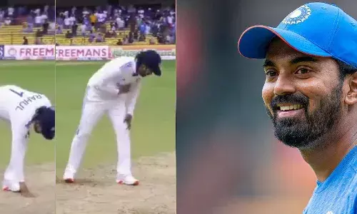 തോല്‍വിക്ക് പിന്നാലെ പിച്ച് തൊട്ടുതൊഴുത് രാഹുല്‍; ടെസ്റ്റ് മത്സരത്തില്‍ നിന്ന് വിട പറയുന്നോ? പരിഹാസവുമായി ആരാധകര്‍