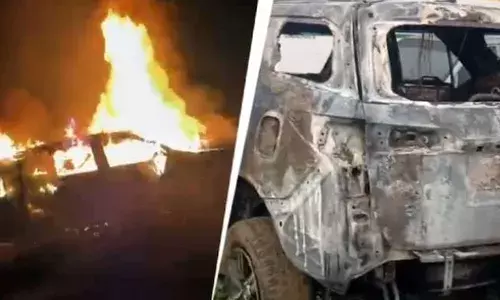 ഉത്തർപ്രദേശിൽ വ്യവസായി കാറിൽ വെന്തുമരിച്ച നിലയിൽ; തീയിട്ട് കൊലപ്പെടുത്തിയതെന്ന് പോലീസ്; രണ്ട് സുഹൃത്തുക്കൾ അറസ്റ്റിൽ