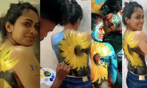 പേസ്റ്ററിനായി ശരീരം ക്യാന്‍വാസാക്കി ഹന്നയും കലേഷും; ഫെയ്‌സസ് ഫസ്റ്റ്‌ലുക്ക് പോസ്റ്റര്‍ മേക്കിങ്ങിന്റെ ബിഹൈന്‍ഡ് ദ സീന്‍ വീഡിയോ വൈറല്‍