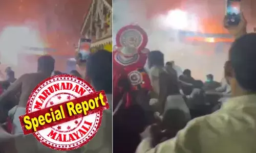 ആളിപ്പടര്‍ന്ന തീയിലേക്ക് എടുത്തു ചാടി; കുടുങ്ങിക്കിടന്ന കുഞ്ഞുമായി പുറത്തേക്ക്: ജീവന്‍ പണയം വെച്ച് രക്ഷകനായി തെയ്യം കലാകാരനായ പോലിസുകാരന്‍