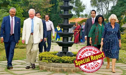 ബംഗളുരുവിലെ സുഖ ചികിത്സയില്‍ മനസ്സു നിറഞ്ഞ് ചാള്‍സ് രാജാവും കാമിലയും; യോഗയും തെറാപ്പിയും അടങ്ങുന്ന ചികിത്സക്ക് ശേഷം ബ്രിട്ടനിലേക്ക് മടങ്ങും; ബെംഗളൂരു വിടുന്നത് മലയാളി ഡോക്ടര്‍ ഐസക് മത്തായിയുടെ സൗഖ്യയുടെ ബ്രാന്‍ഡ് അംബാസിഡര്‍മാരായി