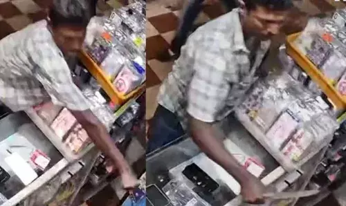 കടയുടമയ്ക്കുനേരെ കത്തിവീശി പരാക്രമം; പ്രകോപനം സിംകാര്‍ഡിന് റേഞ്ച് കിട്ടുന്നില്ലെന്ന് ചൊല്ലി; ആക്രമിയെ കസ്റ്റഡിയിലെടുത്ത ശേഷം  വിട്ടയച്ചു