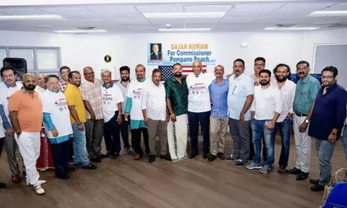 സിറ്റി കമ്മിഷനര്‍ ആയി മത്സരിക്കുന്ന സാജന്‍ കുരിയനെ  വിജയിപ്പിക്കാന്‍ മലയാളികളുടെ വന്‍ സാന്നിധ്യം