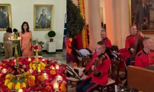 ദീപാവലി ആഘോഷം ;വൈറ്റ് ഹൗസില്‍ ഓം ജയ് ജഗദീഷ് ഹരേ എന്ന ഭക്തിഗാനം അവതരിപ്പിച്ചു