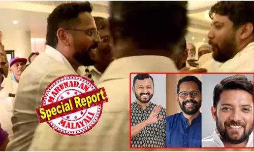 കൈ ഉപേക്ഷിച്ചവന് കൈ കൊടുക്കില്ല..! ഷാഫീ... കൈ തന്നിട്ടുപോണം...രാഹുലേ....; ഹസ്തദാനം നിരസിച്ച് രാഹുലും ഷാഫിയും; ഉപതെരഞ്ഞെടുപ്പു ചൂട് മുറുകുമ്പോള്‍ വിവാഹച്ചടങ്ങിലും പിണക്കം; ഇതെല്ലാം ജനങ്ങള്‍ കാണുന്നുണ്ടെന്ന് സരിന്‍; ചാനലുകള്‍ക്ക് മുമ്പില്‍ അഭ്യാസം കാണിക്കാന്‍ പ്രയാസമെന്ന് രാഹുലും