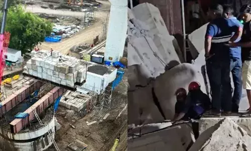 ഗുജറാത്തില്‍ ബുള്ളറ്റ് ട്രെയിന്‍ പദ്ധതിയുടെ ഭാഗമായ പാലം തകര്‍ന്ന് ഒരു മരണം; അവശിഷ്ടങ്ങള്‍ക്കിടയില്‍ രണ്ട് തൊഴിലാളികള്‍ കുടുങ്ങി