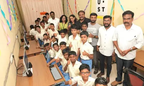 ഈഞ്ചക്കല്‍ ഗവ. യു പി എസില്‍ അഡോപ്റ്റ് എ സ്‌കൂള്‍ സി എസ് ആര്‍ പദ്ധതി പ്രകാരം ഐ ടി ലാബ് സജ്ജീകരിച്ച് യു എസ് ടി