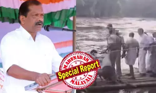 മുളകൊണ്ട് കെട്ടിയുണ്ടാക്കിയ ചങ്ങാടം പുന്നപ്പുഴ പുഴയ്ക്ക് നടുവിലായിട്ടുള്ള ഒരു കല്ലില്‍ തട്ടി നിന്നു; നാലുപേര്‍ സഞ്ചരിക്കുന്ന ചങ്ങാടത്തില്‍ പത്തുപേര്‍ കയറിയത് പ്രതിസന്ധിയായി; മന്ത്രി കേളുവിനെ തണ്ടര്‍ബോള്‍ഡ് രക്ഷിച്ചത് സാഹസികമായി; കമ്പിപ്പാലം പ്രളയത്തില്‍ തകര്‍ന്നിട്ടും കണ്ണു തുറക്കാത്ത സര്‍ക്കാര്‍; കുഞ്ചക്കൊല്ലി കോളനിയുടെ വേദന മന്ത്രി അനുഭവിച്ച് അറിഞ്ഞപ്പോള്‍