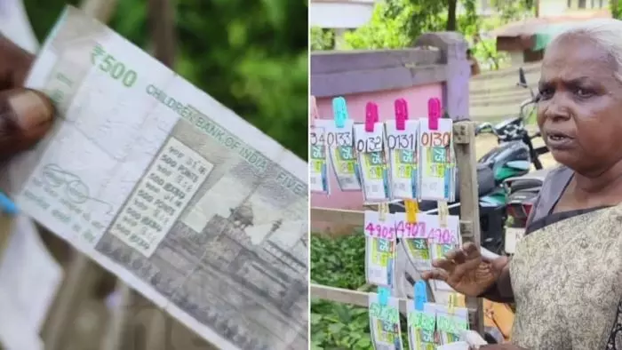 40 രൂപയുടെ 2 ലോട്ടറി ടിക്കറ്റ് എടുത്തു; ശേഷം 500 രൂപ നൽകി ബാക്കി പണവുമായി യുവാവ് കടന്നു; വയോധികയായ ലോട്ടറി വില്പനക്കാരിയെ കബിളിപ്പിച്ചത് ഡമ്മി നോട്ട് നൽകി 40 രൂപയുടെ 2 ലോട്ടറി ടിക്കറ്റ് എടുത്തു; ശേഷം 500 രൂപ നൽകി ബാക്കി പണവുമായി യുവാവ് കടന്നു; വയോധികയായ ലോട്ടറി വില്പനക്കാരിയെ കബിളിപ്പിച്ചത് ഡമ്മി നോട്ട് നൽകി