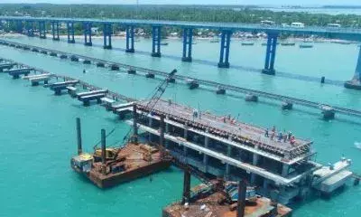 പഴയ പാമ്പൻ പാലം ഇനി ചരിത്ര ശേഷിപ്പ്; രാമേശ്വരത്തെ പുതിയ പാമ്പൻ കടല്‍പ്പാലത്തിലൂടെ കുതിച്ചെത്തി ട്രെയിൻ; പരീക്ഷണ ഓട്ടം വൻ വിജയം