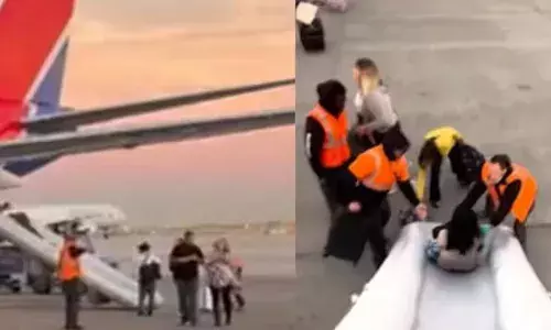 ടേക്ക് ഓഫിന് വൈകിയത് രക്ഷയായി; വിമാനത്തിനുള്ളിൽ തീ പടർന്നുപിടിച്ചു; ഭയന്ന് നിലവിളിച്ച് യാത്രക്കാർ; എമർജൻസി വാതിലിലൂടെ യാത്രക്കാരെ പുറത്തിറക്കി; ഒഴിവായത് വൻദുരന്തം