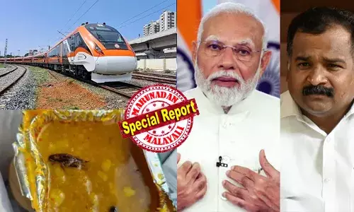 പ്രിയ മോദി ജീ, എട്ട് മാസമായി നിങ്ങളുടെ ഭക്ഷണത്തില്‍ വീണ്ടും വീണ്ടും പാറ്റയെയും ചെറുജീവികളേയും വിളമ്പുന്നത് സങ്കല്‍പ്പിച്ച് നോക്കൂ...;  കേവലം 50,000 രൂപ പിഴ ഈടാക്കിയാല്‍ മതിയോ?   വന്ദേഭാരതിലെ ദുരനുഭവം വിവരിച്ച് തമിഴ്‌നാട് കോണ്‍ഗ്രസ് എം.പി.