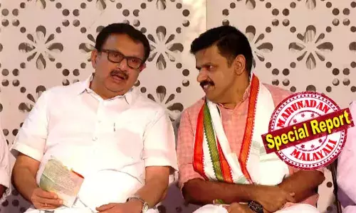 ഒടുവില്‍ അവര്‍ കണ്ടുമുട്ടുകയാണ് സുഹൃത്തുക്കളേ...! സ്‌നേഹത്തിന്റെ കടയില്‍ എന്നും ഉണ്ടാകുമെന്ന് സന്ദീപ് പറഞ്ഞിട്ടുണ്ട്, എല്ലാ വിധത്തിലും ഉള്‍ക്കൊള്ളുന്നുവെന്ന് മുരളി; ആനയേയും മോഹന്‍ലാലിനെയും കെ.മുരളീധരനെയും എത്ര കണ്ടാലും മടുക്കില്ലെന്ന് സന്ദീപ്  വാര്യരും; വേദിപങ്കിട്ട് ഇരുനേതാക്കളും