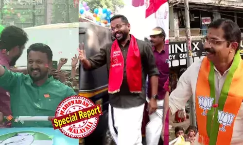 ആവേശക്കൊടുമുടിയേറി പാലക്കാട്! കലാശക്കൊട്ടില്‍ കരുത്തറിയിച്ച് മുന്നണികള്‍; ബിജെപി സ്ഥാനാര്‍ഥിക്കൊപ്പം തുറന്ന വാഹനത്തില്‍ പ്രചരണത്തിന് ശോഭാ സുരേന്ദ്രന്‍; രാഹുലിനൊപ്പം സന്ദീപ് വാര്യരും മറ്റ് നേതാക്കളും; കാലുമാറ്റവും വിവാദങ്ങളും നിറഞ്ഞ പരസ്യപ്രചാരണത്തിന് സമാപ്തി; ഇനി നിശബ്ദ പ്രചാരണത്തിന്റെ മണിക്കൂറുകള്‍; ജനവിധി മറ്റന്നാള്‍