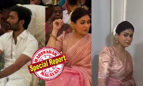 വിവാദങ്ങള്‍ക്കിടെ ഓരേ വേദിയും ഓരേ സീറ്റും പങ്കിട്ട് നയന്‍താരയും ധനുഷും; നിര്‍മ്മാതാവിന്റെ വിവാഹത്തിന് എത്തിയ ഇരുവരും പരസ്പരം മുഖം കൊടുക്കാതെ താരങ്ങള്‍; വീഡിയോ ഏറ്റെടുത്ത് സോഷ്യല്‍ ലോകവും