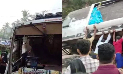 അയ്യപ്പൻ ഭക്തന്മാർ സഞ്ചരിച്ച മിനി ബസ് അപകടത്തിൽപ്പെട്ടു; 6 പേർക്ക് പരുക്ക്; രണ്ട് പേരുടെ നില ഗുരുതരം; അപകടത്തിൽപ്പെട്ടത് കർണാടക സ്വദേശികളായ സംഘം സഞ്ചരിച്ച ബസ്