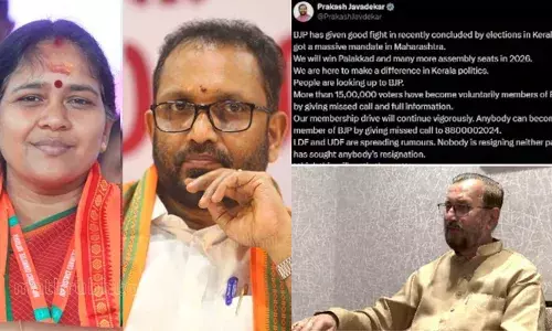 കെ സുരേന്ദ്രന്റെ രാജിവാര്‍ത്ത അഭ്യൂഹം മാത്രം; എല്‍ഡിഎഫും യുഡിഎഫും കുപ്രചരണം നടത്തുന്നു; ആരുടേയും രാജി ആവശ്യപ്പെട്ടിട്ടില്ലെന്ന് പ്രഭാരി പ്രകാശ് ജാവദേക്കര്‍;  വിവാദങ്ങള്‍ക്കിടെ ബിജെപി സംസ്ഥാന നേതൃത്വത്തെ സംരക്ഷിച്ച് ദേശീയനേതൃത്വം