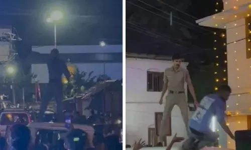 പള്ളി തിരുനാൾ ആഘോഷത്തിനിടെ പോലീസ് ജീപ്പിന് മുകളിൽ കയറി യുവാവിൻ്റെ പരാക്രമം; ആക്രമണത്തിൽ എസ്ഐ ഉൾപ്പെടെ നാലു പേർക്ക് പരിക്ക്; നാല് പേർ പിടിയിൽ