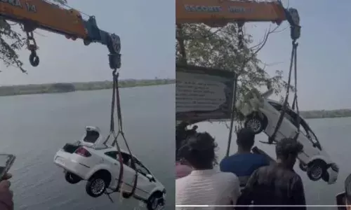 കാ‌ർ നിയന്ത്രണം വിട്ട് പുഴയിലേക്ക് മറി‌‌ഞ്ഞു; അപകടം വളവ് തിരിയുന്നതിനിടെ; കാറിലുണ്ടായിരുന്നവർ നിസ്സാര പരിക്കുകളോടെ രക്ഷപ്പെട്ടു; സംഭവം മലപ്പുറം പൊന്നാനിയിൽ