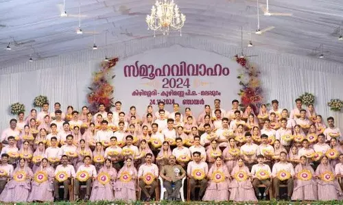 സാമ്പത്തിക വിവേചനമില്ലാതെ 104 യുവതീ യുവാക്കള്‍ക്ക് ഒരേ പന്തലില്‍ വെച്ച് മംഗല്ല്യ സാഫല്യം