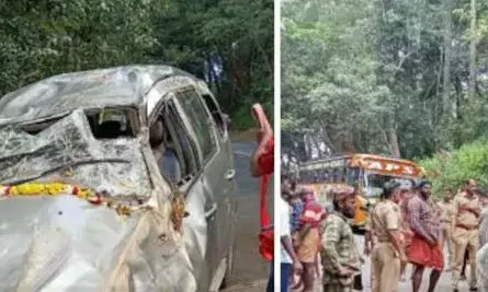 ശബരിമല തീർത്ഥാടകർ സഞ്ചരിച്ച വാഹനം മറിഞ്ഞു; നാല് പേർക്ക് പരിക്ക്; അപകടത്തിൽപ്പെട്ടത് തിരുവനന്തപുരം സ്വദേശികൾ