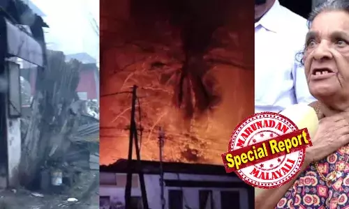 വൈകിയാണ് കിടന്നത്, ബാത്ത് റൂമില്‍ പോയ ശേഷം വന്ന് കിടന്നതായിരുന്നു; അപ്പോഴാണ് അമ്മേ ഓടി വാ...... തീ കത്തുന്നുവെന്ന് മകന്‍ പറഞ്ഞത്; വീട് പൂര്‍ണമായും കത്തിനശിച്ചു; ജീവന്‍ തിരികെ കിട്ടയത് തന്നെ ഭാഗ്യം: ആക്രി ഗോഡൗണില്‍ ഉണ്ടായ തീപിടിത്തത്തിന്റെ ഞെട്ടല്‍ വിട്ടുമാറാതെ സരസ്വതി