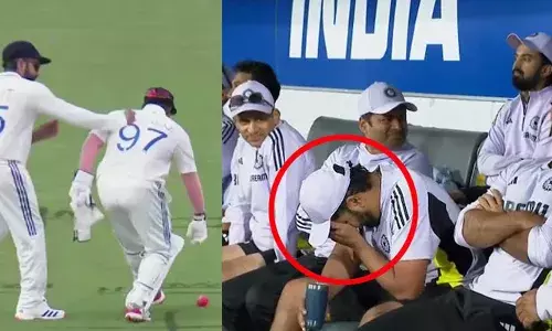 അതിവേഗം സ്‌കോര്‍ ചെയ്യാന്‍ ക്യാപ്റ്റന്റെ നിര്‍ദേശം; പിന്നാലെ സര്‍ഫറാസിന്റെ പുറത്താകല്‍;  നിരാശനായ രോഹിത് പൊട്ടിക്കരഞ്ഞോ?; ആശയക്കുഴപ്പത്തില്‍ ആരാധകര്‍;  പൊട്ടിച്ചിരിക്കുകയായിരുന്നുവെന്ന് കമന്റേറ്റര്‍