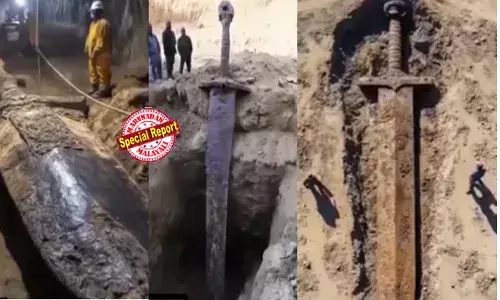 ശ്രീലങ്കയില്‍ കുംഭകര്‍ണ്ണന്റെ വാള്‍ കണ്ടെത്തി! 60 അടി നീളവും ആറടി വീതിയുമുള്ള അഷ്ടധാതു വാള്‍ കുംഭകര്‍ണ്ണന്റേത് ആണെന്ന് ലങ്കന്‍ പുരാവസ്തു വകുപ്പ് സ്ഥിരീകരിച്ചു; വൈറല്‍ വാട്സാപ്പ് വീഡിയോയുടെ യാഥാര്‍ത്ഥ്യമെന്ത്?