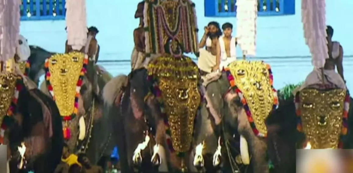 ആനകള്‍ തമ്മില്‍ മൂന്ന് മീറ്റര്‍ അകലവും, ആളുകളും ആനയും തമ്മിലുള്ള എട്ട് മീറ്റര്‍ അകലവും പാലിച്ചില്ല; ആനകളുടെ സമീപത്തുകൂടി തീവെട്ടിയുമായി പേയി; ആന എഴുന്നള്ളപ്പില്‍ ഹൈക്കോടതി മാനദണ്ഡം പാലിക്കത്തതില്‍ തൃപ്പൂണിത്തുറ പൂര്‍ണത്രയീശ ക്ഷേത്ര ഭരണസമിതിക്കെതിരെ കേസെടുത്ത് വനംവകുപ്പ്