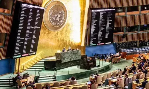 \ഫലസ്തീന്‍ അധിനിവേശം ഇസ്രായേല്‍ അവസാനിപ്പിക്കണം; ഗോലാനില്‍ നിന്നും ഇസ്രായേല്‍ പിന്മാറണം;  യു.എന്നില്‍ രണ്ട് പ്രമേയങ്ങളെ അനുകൂലിച്ച് വോട്ടുചെയ്തു ഇന്ത്യ