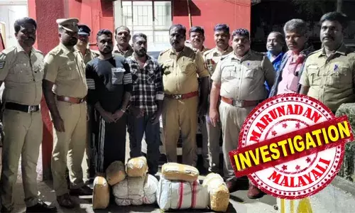 ആന്ധ്രയില്‍ നിന്ന് തമിഴ്നാട് തേനി വഴി കേരളത്തിലേക്ക് കഞ്ചാവ് കടത്ത്; ദേവദാനപ്പട്ടിയില്‍ രണ്ടു മലയാളികള്‍ പിടിയില്‍; 26 കിലോ കഞ്ചാവ് പിടിച്ചെടുത്തു