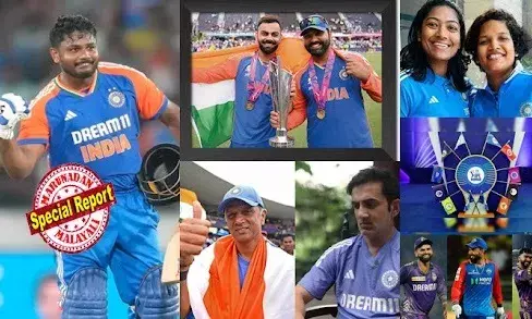 സെഞ്ചുറികളോടെ ഇരിപ്പിടം ഉറപ്പിച്ച് സഞ്ജു; ഇന്ത്യയെ ലോകകിരീടത്തിലെത്തിച്ച് രോഹിതിനും കോലിക്കും വിരമിക്കല്‍;  ദ്രാവിഡിന്റെ പടിയിറക്കവും ഗംഭീറിന്റെ വരവും;  ഇന്ത്യന്‍ വനിത ടീമിലെ മലയാളി മുഖങ്ങള്‍; 2024 -  ഇന്ത്യന്‍ ക്രിക്കറ്റിന് തലമുറ മാറ്റത്തിന്റെ കാലം