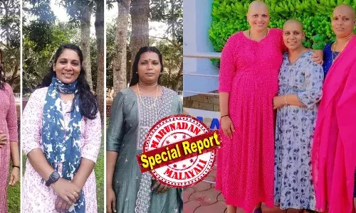 സൗഹൃദത്തിന്റെ ആകാശം തൊട്ടവര്‍; ചെറുപ്പം മുതല്‍ ഒരുമിച്ച് കളിച്ചുവളര്‍ന്ന മൂന്ന് പേര്‍ക്കും ഒരുപോലെ സ്തനാര്‍ബുദം; ഒരുമിച്ച് നിന്ന് ജീവിതം തിരികെ പിടിച്ചു: ഒരാള്‍ക്ക് ഒരാള്‍ കൂട്ടായി; വേദനയില്‍ പരസ്പരം ചേര്‍ത്തുപിടിച്ചു; ഉറ്റസുഹൃത്തുക്കളുടെ അതിജീവനത്തിന്റെ കഥ: വൈറലായി ഫേസ്ബുക്ക് പോസ്റ്റ്