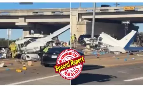 ആകാശത്ത് പറക്കവേ വിമാനത്തിന്റെ കണ്ട്രോൾ നഷ്ട്ടപെട്ടു; ഹൈവേയ്ക്ക് മുകളിലൂടെ താഴ്ന്ന് പറന്നു; കാൽനടക്കാർ ചിതറിയോടി; കുതിച്ചെത്തി കുത്തനെ വന്ന് മൂന്ന് കാറുകളിലേക്ക് ഇടിച്ചുകയറി; വിമാനം രണ്ടായി പിളർന്നു; നടുക്കുന്ന ദൃശ്യങ്ങൾ പുറത്ത്; നാല് പേർക്ക് പരിക്ക്; ഒരാളുടെ നില ഗുരുതരം; സൗത്ത് ടെക്സസിലെ ഹൈവേയിൽ സംഭവിച്ചത്!