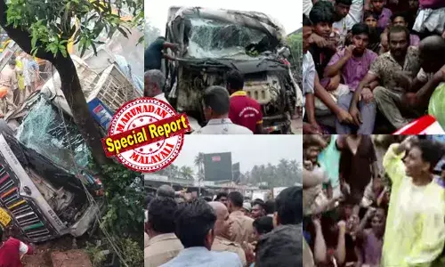 അധികാരികളെ കണ്ണുതുറക്ക്!  നൂറുകണക്കിന് വിദ്യാര്‍ഥികള്‍ ബസ് കയറുന്നിടം; പനയമ്പാടത്ത് ഇതുവരെ 55 അപകടങ്ങള്‍; ഏഴ് മരണം;  ഗ്രിപ്പില്ലാത്ത റോഡില്‍ ചാറ്റല്‍മഴ പോലും  അപകട സാഹചര്യം;  നടുറോഡില്‍ പ്രതിഷേധിച്ച് പ്രദേശവാസികള്‍