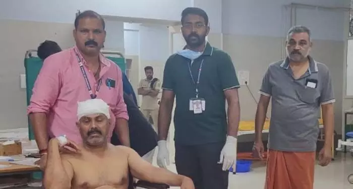 ശബരിമല സന്നിധാനത്ത് കാട്ടുപന്നി പോലീസ് ഉദ്യോഗസ്ഥനെ പിന്നില് നിന്ന് കുത്തി വീഴ്ത്തി; പരുക്കേറ്റത് പയ്യന്നൂര് സ്വദേശി സത്യന് ശബരിമല സന്നിധാനത്ത് കാട്ടുപന്നി പോലീസ് ഉദ്യോഗസ്ഥനെ പിന്നില് നിന്ന് കുത്തി വീഴ്ത്തി; പരുക്കേറ്റത് പയ്യന്നൂര് സ്വദേശി സത്യന്