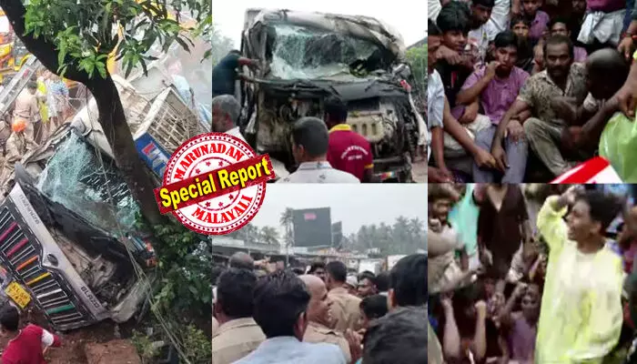 അധികാരികളെ കണ്ണുതുറക്ക്!  നൂറുകണക്കിന് വിദ്യാര്‍ഥികള്‍ ബസ് കയറുന്നിടം; പനയമ്പാടത്ത് ഇതുവരെ 55 അപകടങ്ങള്‍; ഏഴ് മരണം;  ഗ്രിപ്പില്ലാത്ത റോഡില്‍ ചാറ്റല്‍മഴ പോലും  അപകട സാഹചര്യം;  നടുറോഡില്‍ പ്രതിഷേധിച്ച് പ്രദേശവാസികള്‍