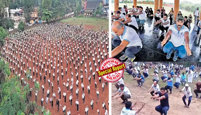 ആരോഗ്യത്തിലൂടെ സന്തോഷമുളള ജനതയെന്ന് ആപ്തവാക്യം; കൊണ്ടോട്ടിക്കാരന് തുടക്കമിട്ട മെക് സെവന് വ്യായാമ കൂട്ടായ്മയെ മതമൗലികവാദികള് ഹൈജാക്ക് ചെയ്തോ? പോപ്പുലര് ഫ്രണ്ടും, ജമാഅത്തെഇസ്ലാമിയുമാണ് പുതിയ വ്യായാമ മുറക്ക് പിന്നിലെന്ന് ആരോപിച്ച് സിപിഎമ്മും സമസ്തയും; വിവാദം ഇങ്ങനെ ആരോഗ്യത്തിലൂടെ സന്തോഷമുളള ജനതയെന്ന് ആപ്തവാക്യം; കൊണ്ടോട്ടിക്കാരന് തുടക്കമിട്ട മെക് സെവന് വ്യായാമ കൂട്ടായ്മയെ മതമൗലികവാദികള് ഹൈജാക്ക് ചെയ്തോ? പോപ്പുലര് ഫ്രണ്ടും, ജമാഅത്തെഇസ്ലാമിയുമാണ് പുതിയ വ്യായാമ മുറക്ക് പിന്നിലെന്ന് ആരോപിച്ച് സിപിഎമ്മും സമസ്തയും; വിവാദം ഇങ്ങനെ